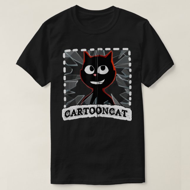 Tecknad katt vi alla kärlek att fly från Siren hea T Shirt (Design framsida)