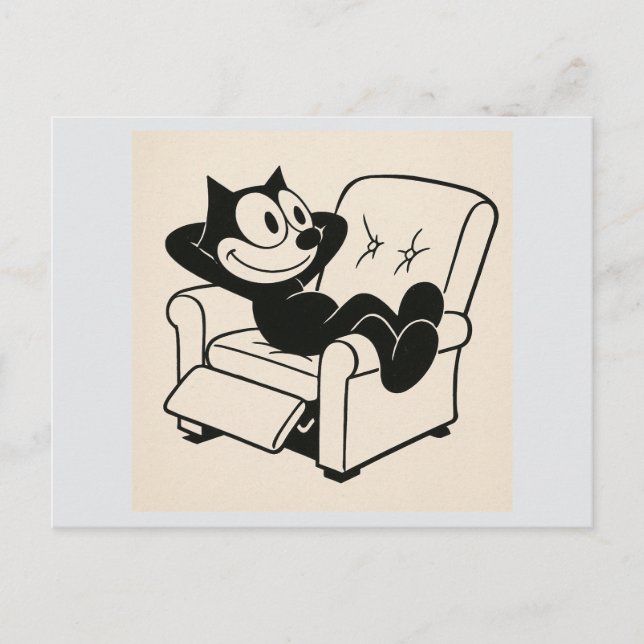 Tecknad katt vykort (Framsida)