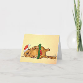 Tecknad Kattjulkort Helgkort