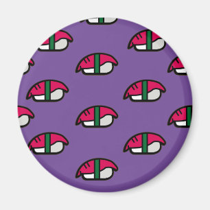 Tecknad Kawaii Sushi, Fish Ris & Sjögräs Magnet