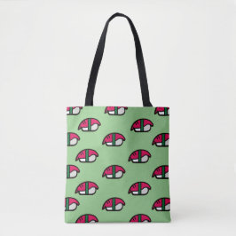 Tecknad Kawaii Sushi, Fish Ris & Sjögräs Tote Bag Tygkasse