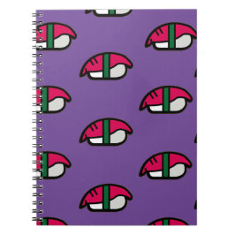 Tecknad Kawaii Sushi, Ris & Sjögräs bärbar dator Anteckningsbok