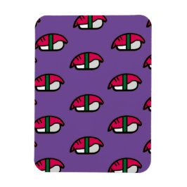 Tecknad Kawaii Sushi, Ris & Sjögräs Magnet