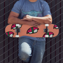 Tecknad Kawaii Sushi, Ris & Sjögräs