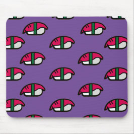 Tecknad Kawaii Sushi, Ris & Sjögräs Musmatta