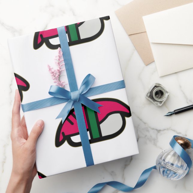 Tecknad Kawaii Sushi, Ris & Sjögräs Presentpapper (Gåvor)