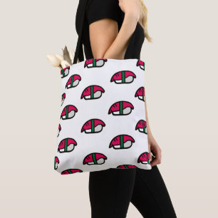 Tecknad Kawaii Sushi, Ris & Sjögräs Tygkasse
