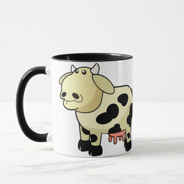 Tecknad Keramikkopp Mejeri Ko Mugg (Vänster)