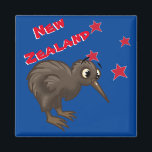 Tecknad Kiwi Bird Magnet<br><div class="desc">Tecknad Kiwi-fågeln till New Zealander i ditt liv. 2021 Michael C. Paul https://mikepaulart.com</div>