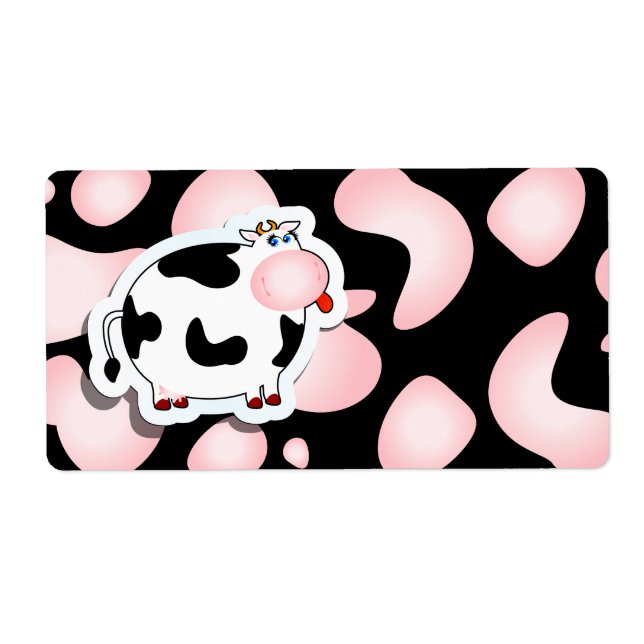 Tecknad ko, etiketter fraktsedel (Framsidan)