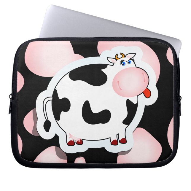 Tecknad ko, laptop sleeve (Framsidan)
