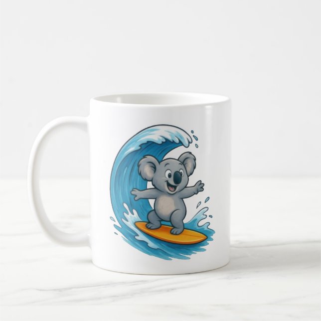 Tecknad Koala Bear Kaffemugg (Vänster)