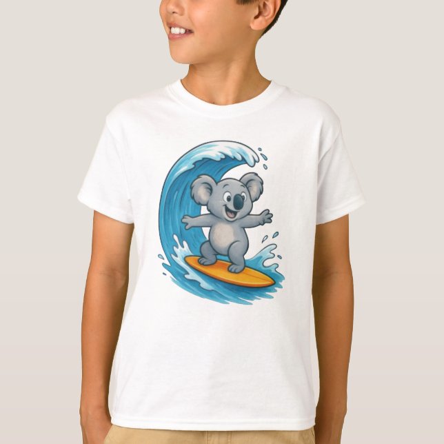 Tecknad Koala Bear Kids T Shirt (Framsida)
