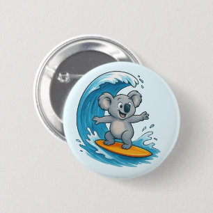 Tecknad Koala Bear Knapp