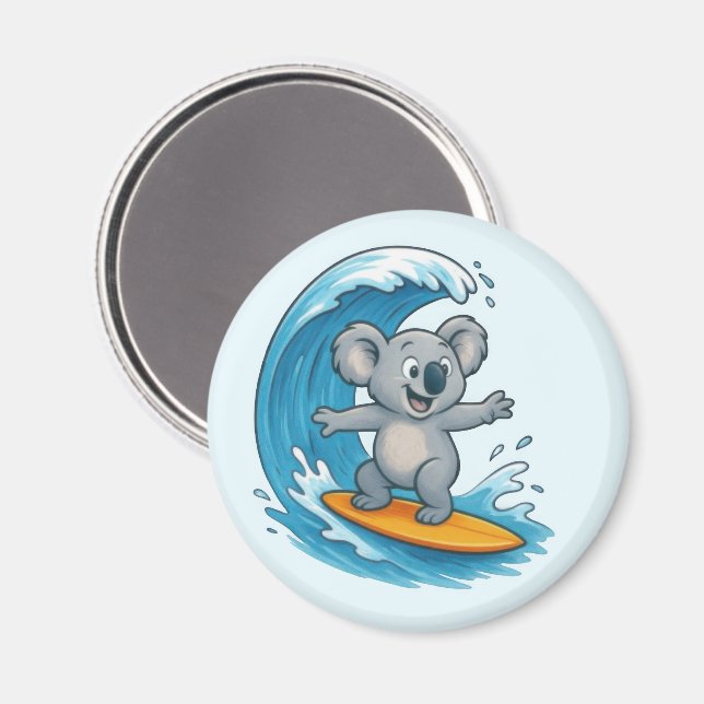 Tecknad Koala Bear Magnet (Front/Back)