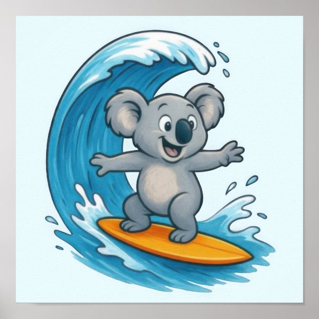 Tecknad Koala Bear Poster (Framsidan)