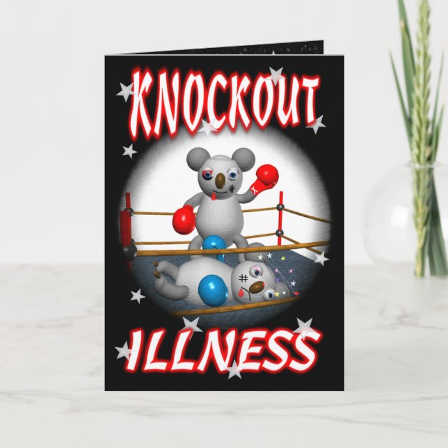 Tecknad Koala Boxer Hämta bra kort (Framsida)