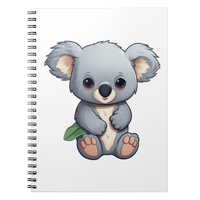 Tecknad koala illustration anteckningsbok (Framsidan)