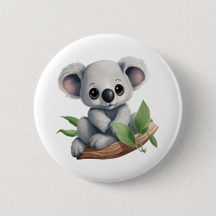 Tecknad koala illustration knapp