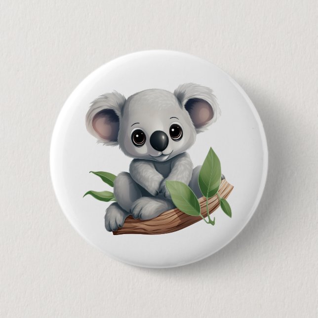 Tecknad koala illustration knapp (Framsida)
