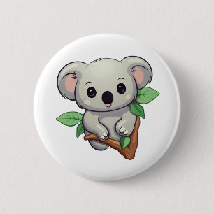 Tecknad koala illustration knapp