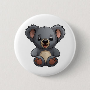Tecknad koala illustration knapp