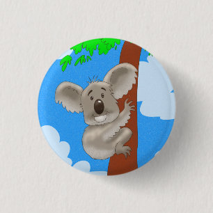 Tecknad Koala Knapp
