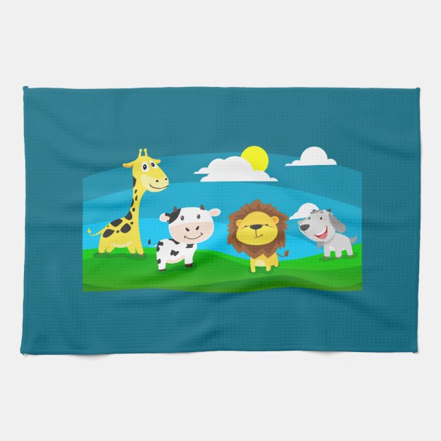 Tecknad Kökshandduk (Horisontell)