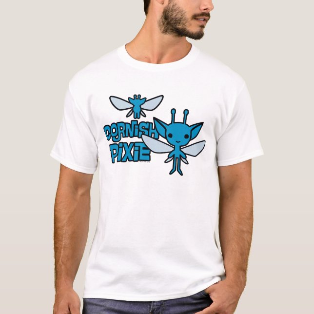 Tecknad konst Cornish Pixie Karaktär T Shirt (Framsida)