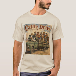 Tecknad Kor Kör Cowboyer T Shirt