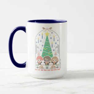 Tecknad korsstygn HOGWARTS™ Julfest Mugg