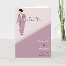 Tecknad Kort i Lila Bröllop