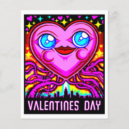 Tecknad-kort nr 2534 Valentines day Art-utskrift