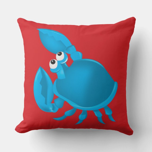 Tecknad krabba kudde (Framsida)