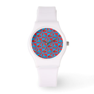 Tecknad krabbmosaik armbandsur