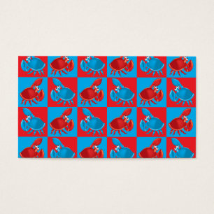 Tecknad krabbmosaik visitkort