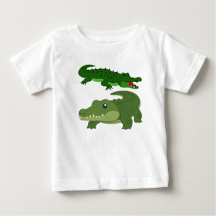 Tecknad krokodilillustrationer t shirt