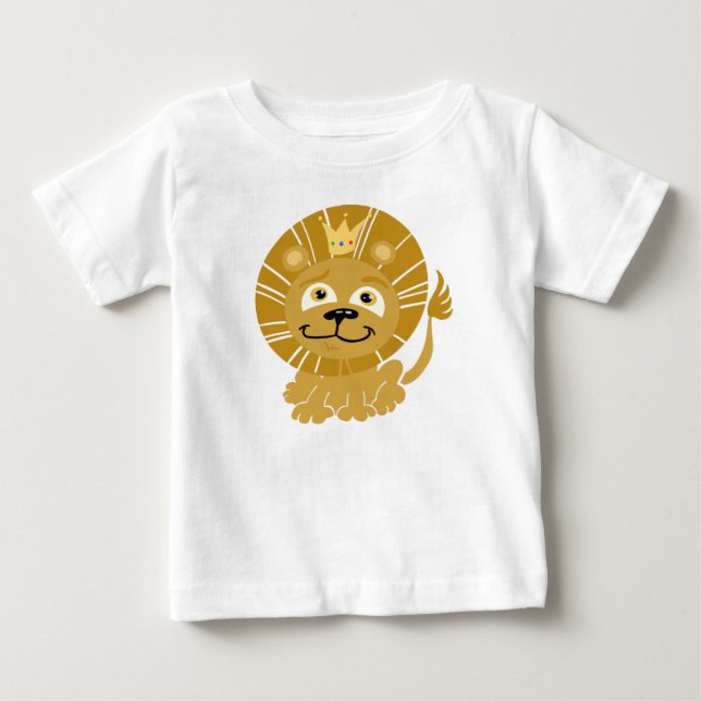Tecknad Kung i Jungle T Shirt (Framsida)