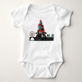 Tecknad kuststad t shirt