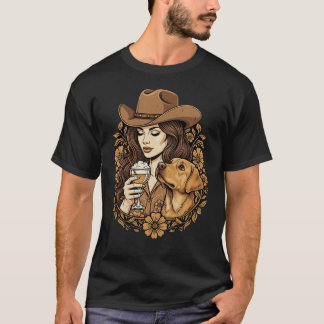 Tecknad kvinna & hund Kärlek Lojal bästa vän T Shirt