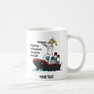 Tecknad kvinna som controller kaffemugg