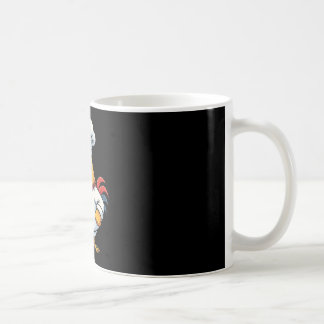 Tecknad kyckling kokar tupp kock kök  kaffemugg
