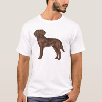 Tecknad Labrador Retriever i chokladbrun färg