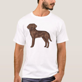 Tecknad Labrador Retriever i chokladbrun färg T Shirt
