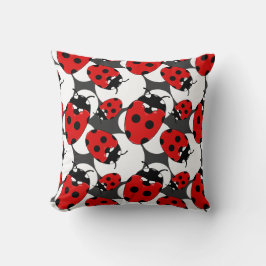 Tecknad Ladybug Mönster Kudde