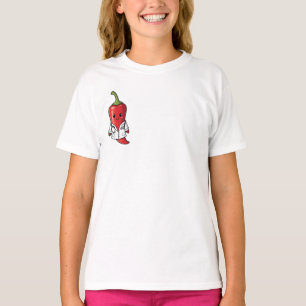 Tecknad läkare för barn med chilipeppar t shirt