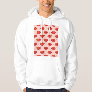 Tecknad läppar: feministisk doodle mönster. hoodie