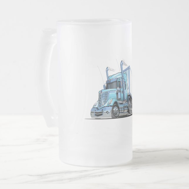 Tecknad lastbil frostat ölglas (Framsida vänster)