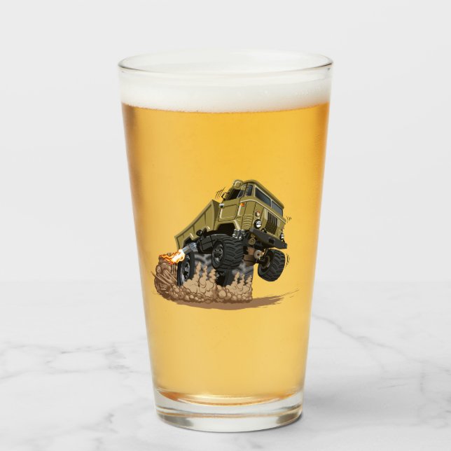 Tecknad lastbil glas (Framsida fylld)