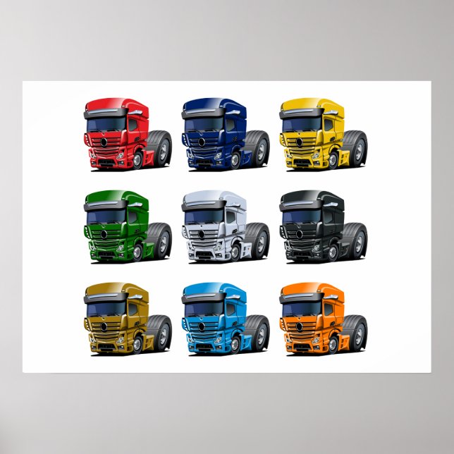 Tecknad lastbil poster (Framsidan)